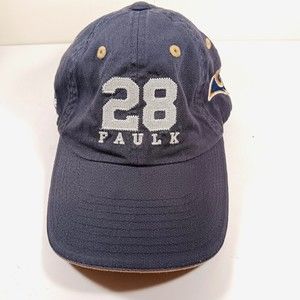 Marshall Faulk Baseball Cap Hat #28 St. Louis Rams Charter Promo Strapback Blue